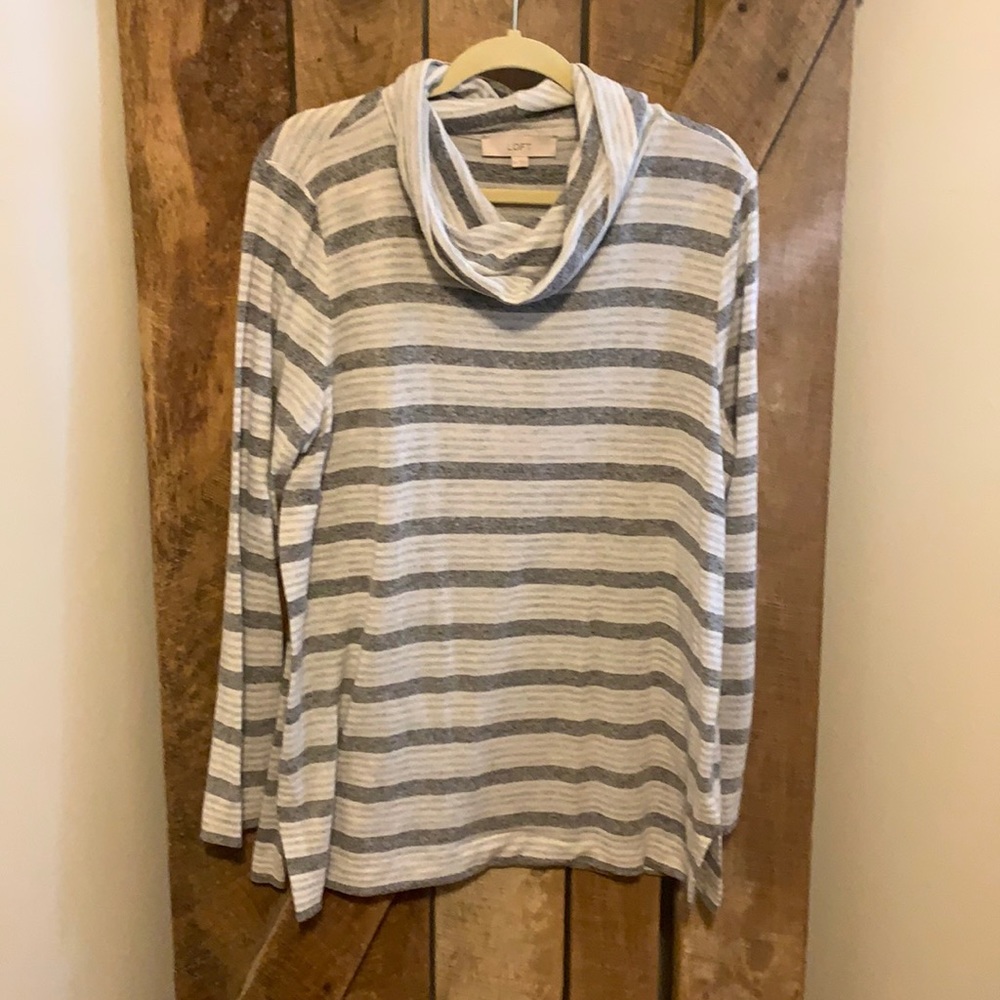 Loft XXL Striped Sweater in EUC